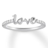 Thumbnail Image 0 of Diamond "Love" Ring 1/8 ct tw Round-cut 10K White Gold