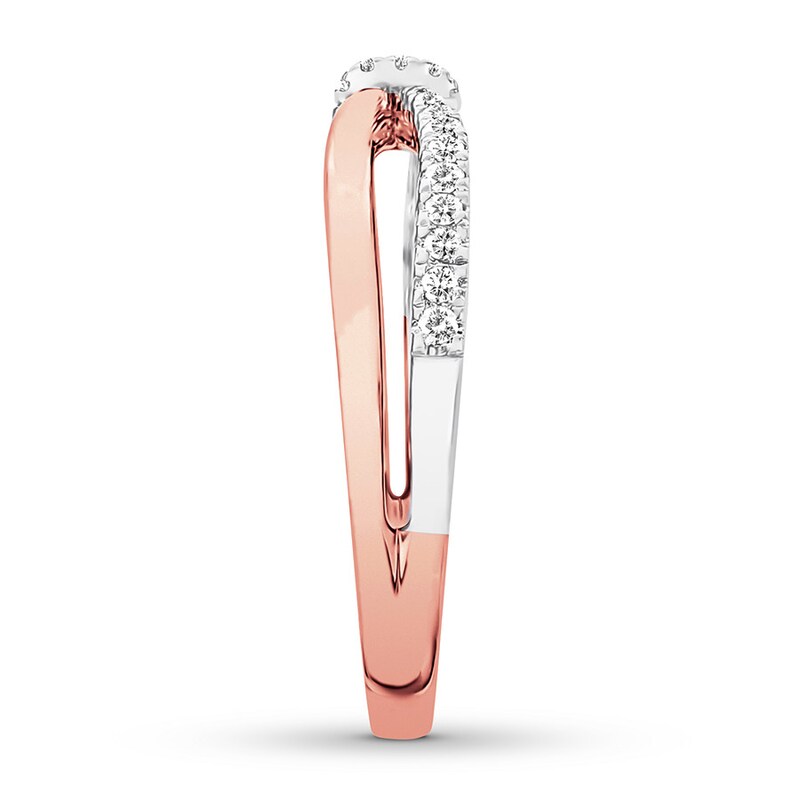 Main Image 3 of Diamond Ring 1/6 ct tw Round-cut 10K Two-Tone Gold