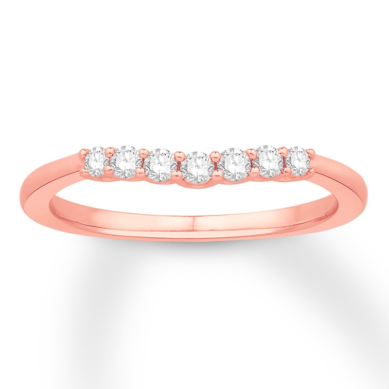 Colorless Diamond Enhancer Ring 1/5 ct tw 14K Rose Gold