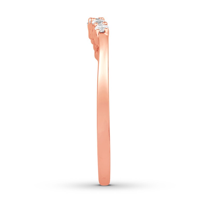 Colorless Diamond Enhancer Ring 1/5 ct tw 14K Rose Gold