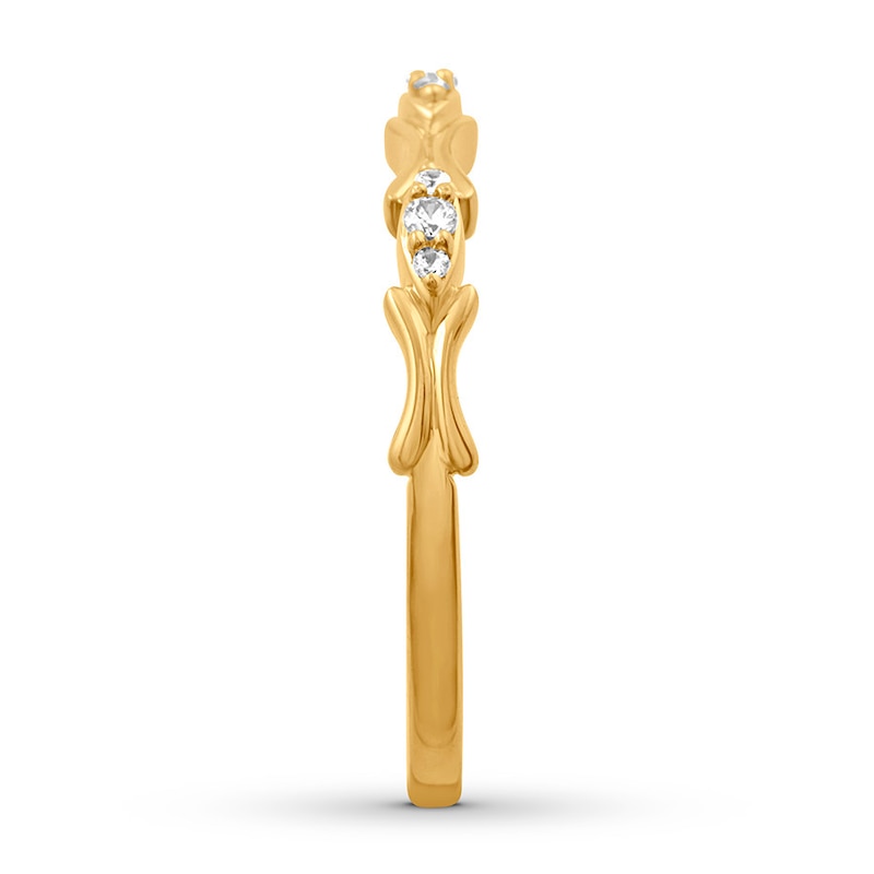Main Image 3 of Diamond Stackable Ring 1/15 ct tw Round-cut 10K Yellow Gold