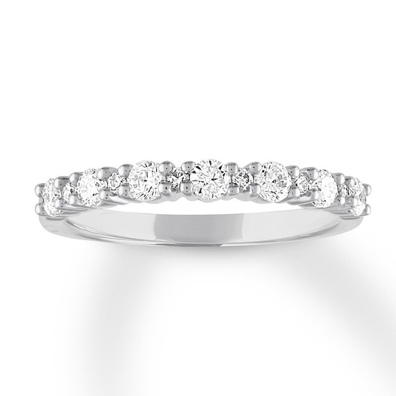 Diamond Anniversary Ring 1/2 ct tw Round 14K White Gold