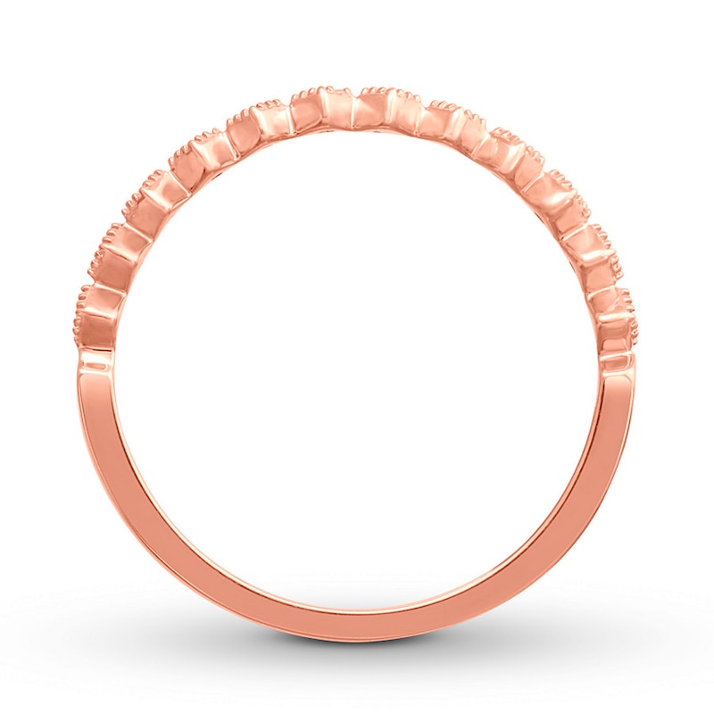 Diamond Stackable Ring 1/20 carat tw Round-cut 10K Rose Gold