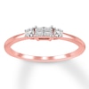 Thumbnail Image 0 of Diamond Ring 1/8 ct tw Baguette/Round 10K Rose Gold