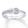 Thumbnail Image 1 of Diamond Knot Ring 1/6 ct tw Round-cut Sterling Silver