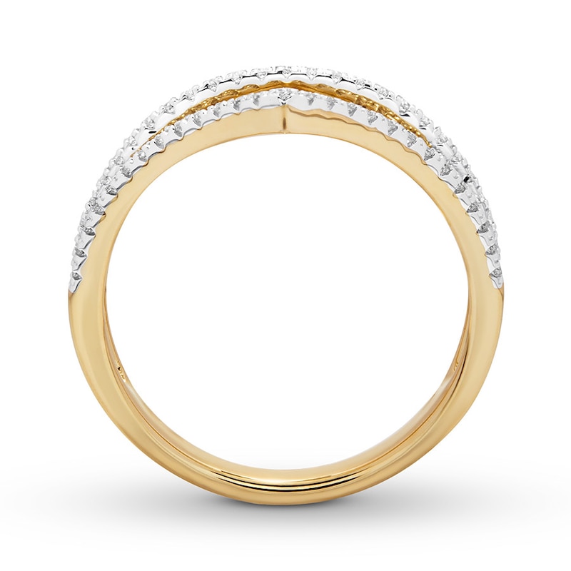 Main Image 2 of Diamond Ring 1/4 ct tw Round-cut 10K Yellow Gold