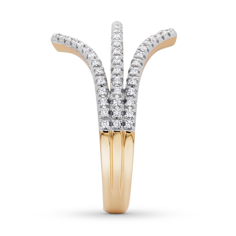 Main Image 3 of Diamond Ring 1/4 ct tw Round-cut 10K Yellow Gold