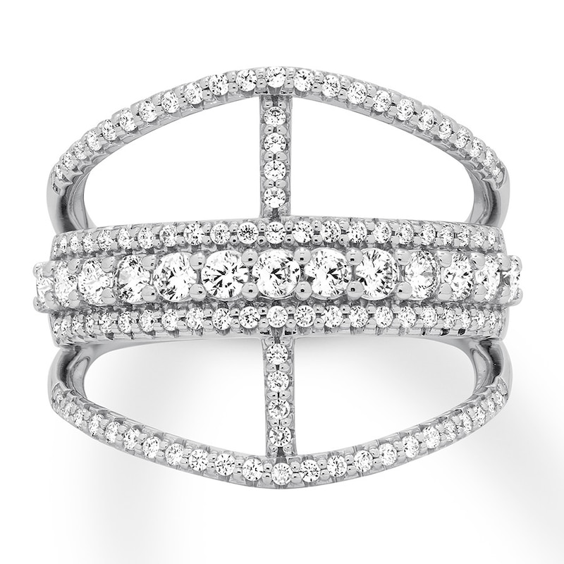 Diamond Ring 1 ct tw Round-cut 10K White Gold