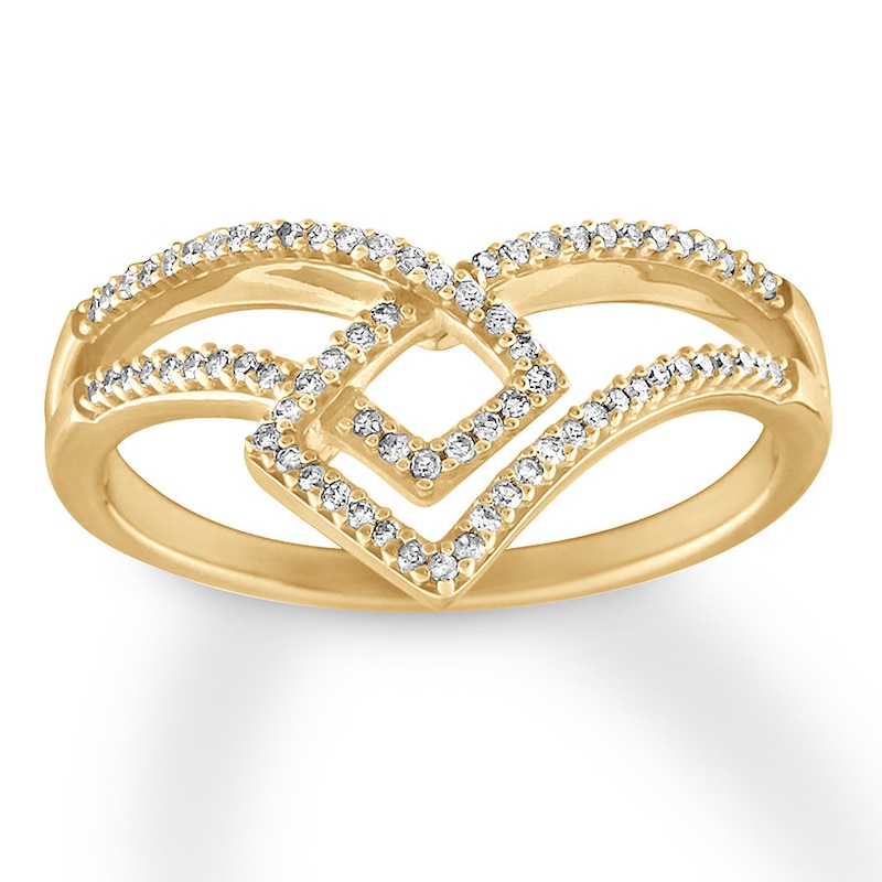 Diamond Ring 1/6 ct tw Round-cut 10K Yellow Gold