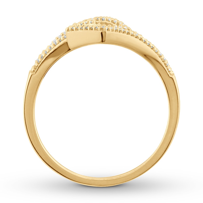 Diamond Ring 1/6 ct tw Round-cut 10K Yellow Gold