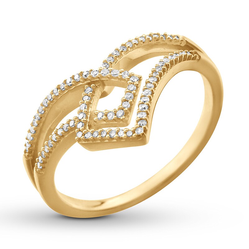 Diamond Ring 1/6 ct tw Round-cut 10K Yellow Gold