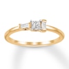 Thumbnail Image 0 of Diamond Ring 1/5 ct tw Princess/Baguette 10K Yellow Gold