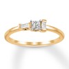 Thumbnail Image 1 of Diamond Ring 1/5 ct tw Princess/Baguette 10K Yellow Gold