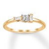 Thumbnail Image 0 of Diamond Ring 1/5 ct tw Princess/Baguette 10K Yellow Gold