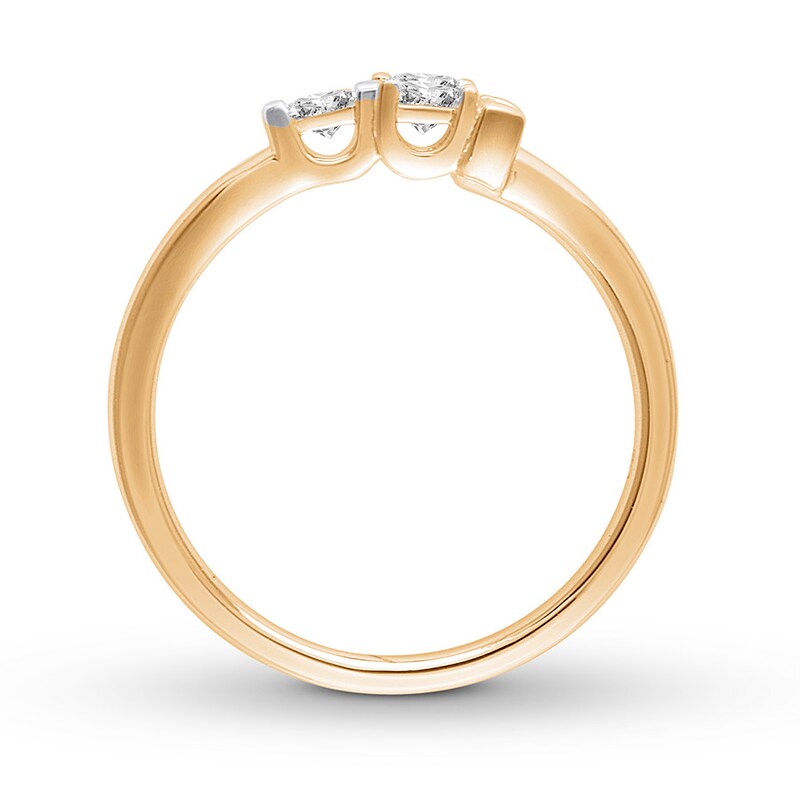 Diamond Ring 1/5 ct tw Princess/Baguette 10K Yellow Gold