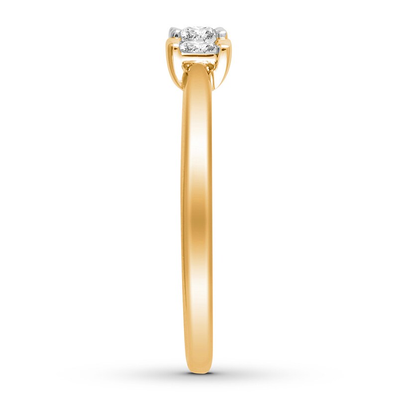 Main Image 3 of Diamond Ring 1/5 ct tw Princess/Baguette 10K Yellow Gold
