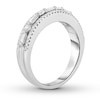 Thumbnail Image 1 of Diamond Ring 1/2 ct tw Round/Baguette 14K White Gold