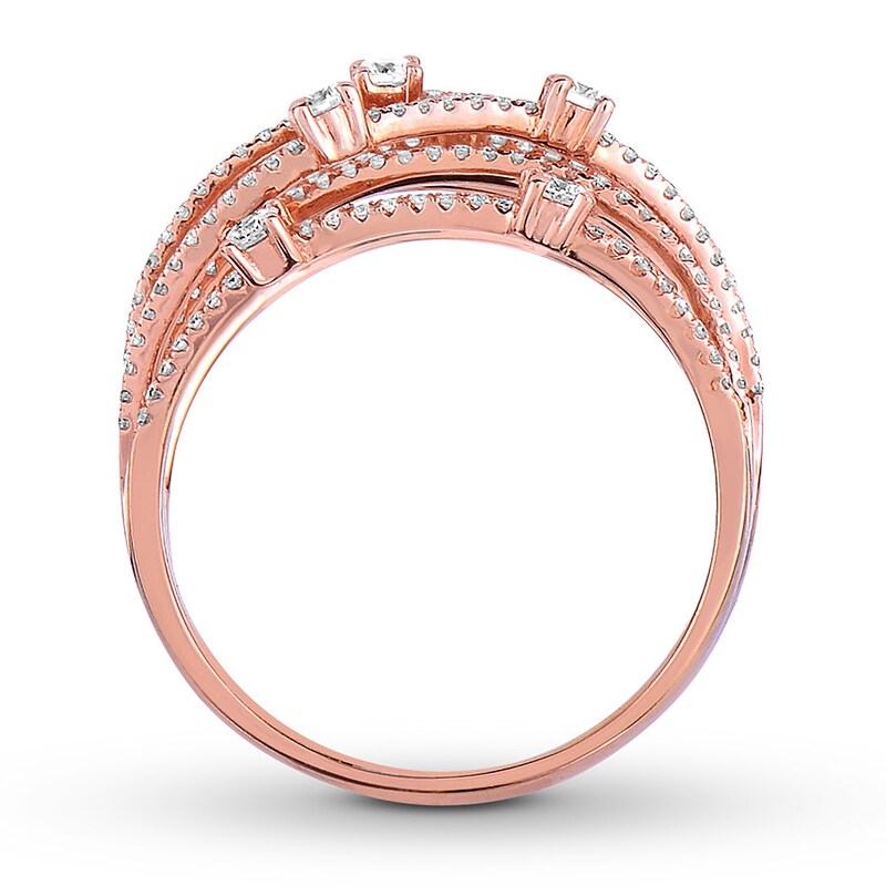 Diamond Ring 3/4 ct tw Round 14K Rose Gold