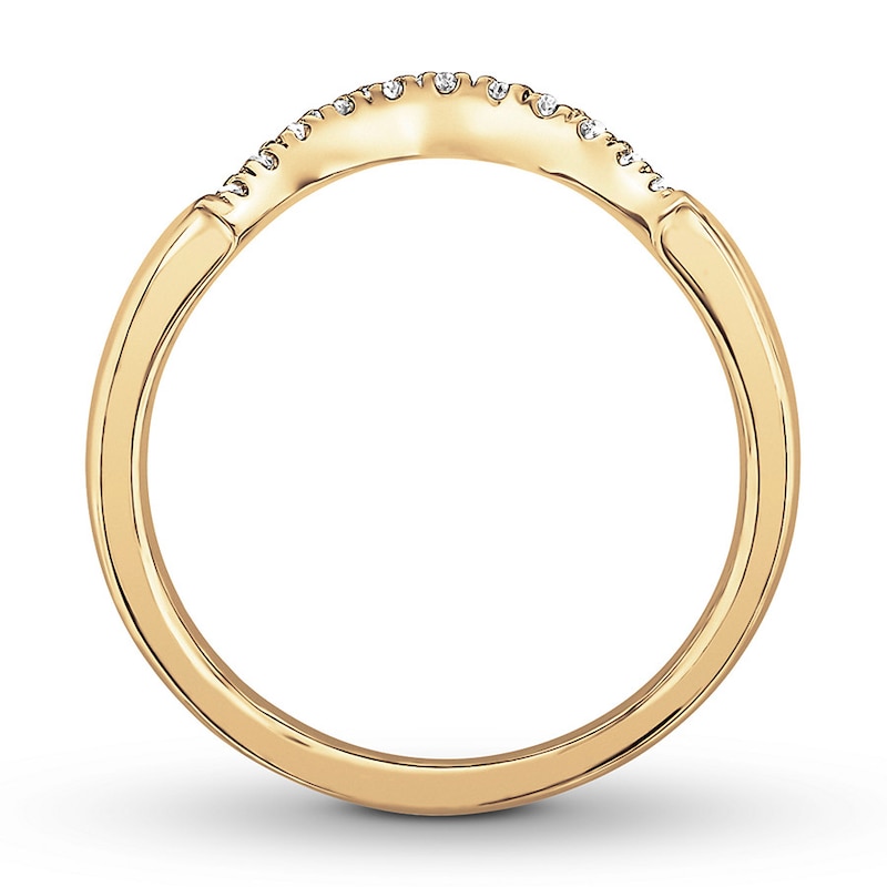 Diamond Enhancer Ring 1/8 ct tw Round-cut 14K Yellow Gold