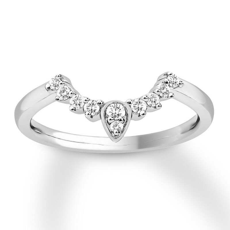 Diamond Enhancer Ring 1/6 ct tw Round-cut 14k White Gold