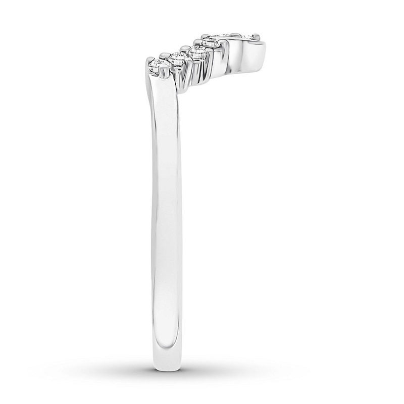 Diamond Enhancer Ring 1/6 ct tw Round-cut 14k White Gold