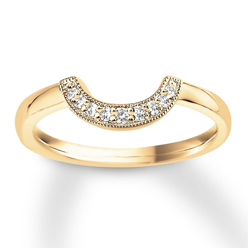 Diamond Enhancer Ring 1/20 ct tw Round-cut 14K Yellow Gold