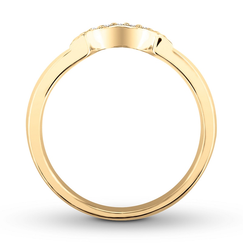 Diamond Enhancer Ring 1/20 ct tw Round-cut 14K Yellow Gold