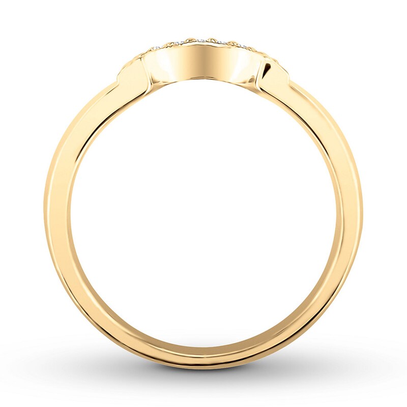 Diamond Enhancer Ring 1/20 ct tw Round-cut 14K Yellow Gold