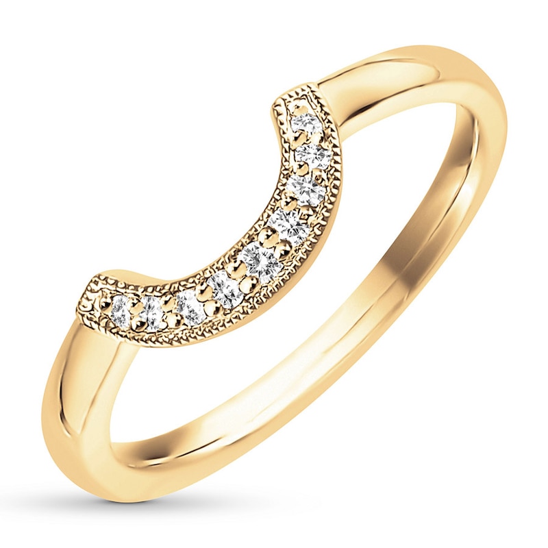 Diamond Enhancer Ring 1/20 ct tw Round-cut 14K Yellow Gold