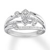 Diamond Ring 1/5 ct tw Bezel-set Round Sterling Silver