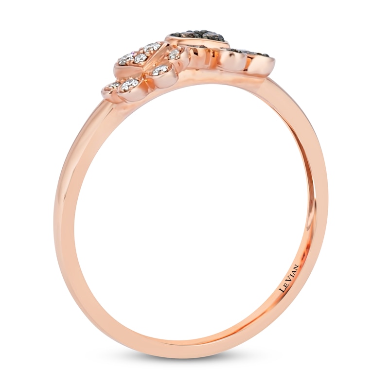 Main Image 3 of Le Vian Paw Prints Ring 1/15 ct tw Diamonds 14K Strawberry Gold