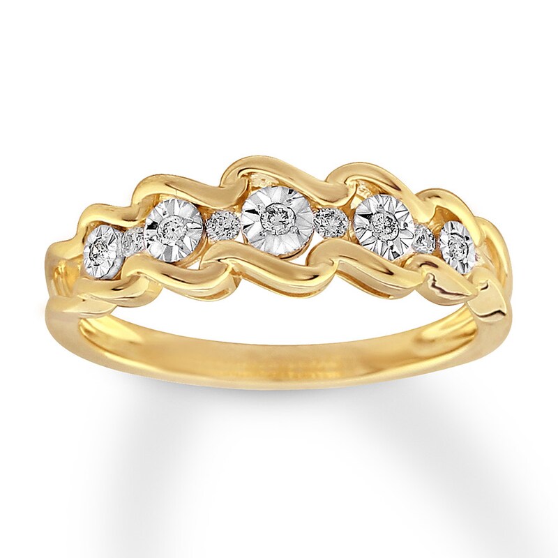 Diamond Ring 1/10 ct tw Round 10K Yellow Gold