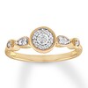 Diamond Ring 1/8 ct tw Round Bezel-set 10K Yellow Gold