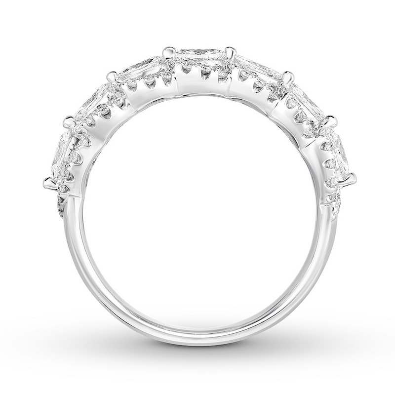 Diamond Ring 3/4 ct tw Marquise/Round 14K White Gold