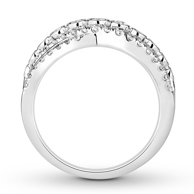 Diamond Anniversary Ring 3/4 ct tw Round 14K White Gold