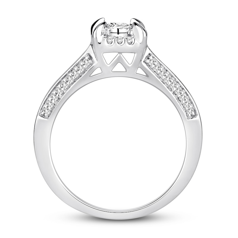 Diamond Promise Ring 1/2 ct tw Round 10K White Gold