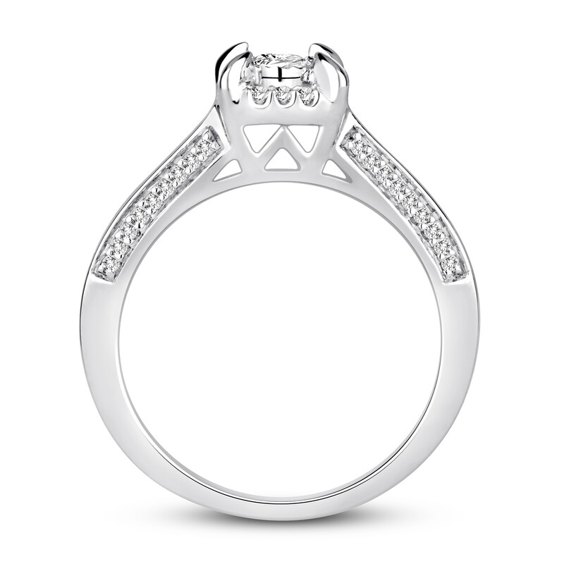Diamond Promise Ring 1/2 ct tw Round 10K White Gold