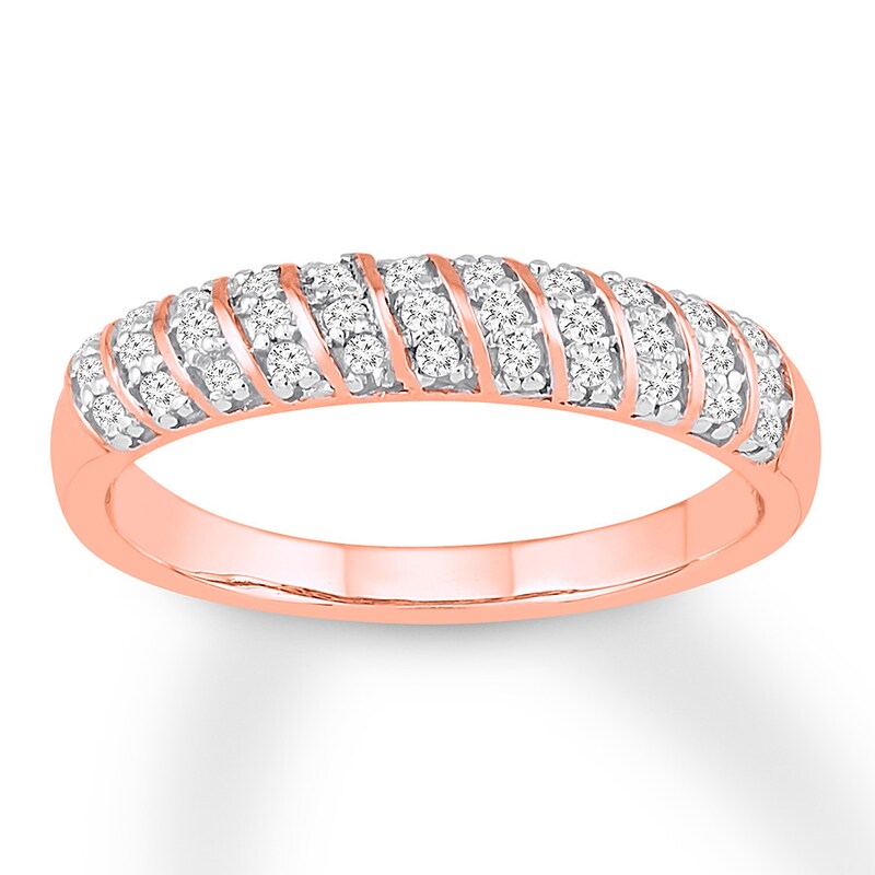 Diamond Ring 1/5 ct tw Round 10K Rose Gold