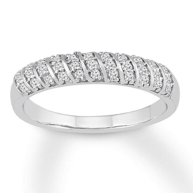 Diamond Ring 1/5 ct tw Round 10K White Gold