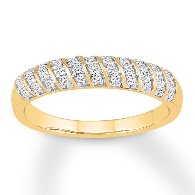 Main Image 1 of Diamond Ring 1/5 ct tw Round 10K Yellow Gold