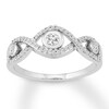 Thumbnail Image 0 of Diamond Ring 1/4 ct tw Bezel-set Round 10K White Gold