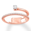 Thumbnail Image 1 of Diamond Promise Ring 1/4 ct tw Round 10K Rose Gold