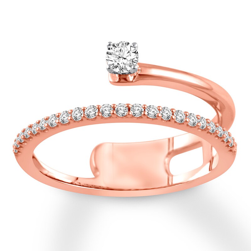 Main Image 1 of Diamond Promise Ring 1/4 ct tw Round 10K Rose Gold