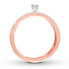 Thumbnail Image 2 of Diamond Promise Ring 1/4 ct tw Round 10K Rose Gold