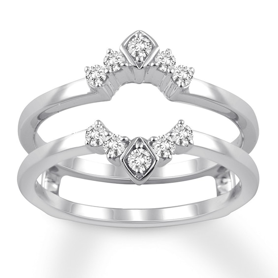 Jared The Galleria Of Jewelry Diamond Enhancer Ring 1/4 ct tw Round 14K White Gold