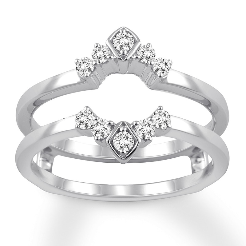 Diamond Enhancer Ring 1/4 ct tw Round 14K White Gold