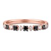 Thumbnail Image 3 of Black & White Diamond Band 1/4 carat tw 10K Rose Gold