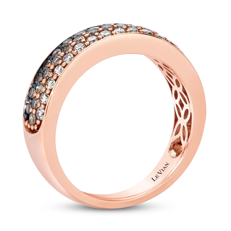 Main Image 3 of Le Vian Chocolate Ombre Ring 7/8 ct tw Diamonds 14K Strawberry  Gold