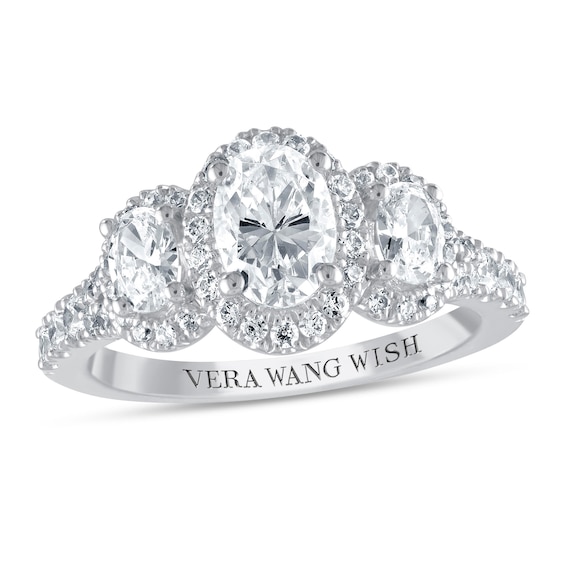 Jared The Galleria Of Jewelry Vera Wang Wish 3-Stone Diamond Ring 1-3/4 ct tw 14K White Gold