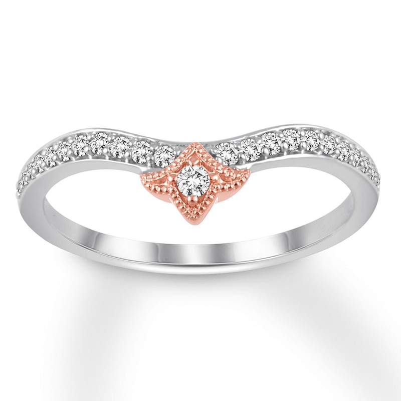 Main Image 1 of Diamond Ring 1/6 ct tw Round-cut 14K Two-Tone Gold
